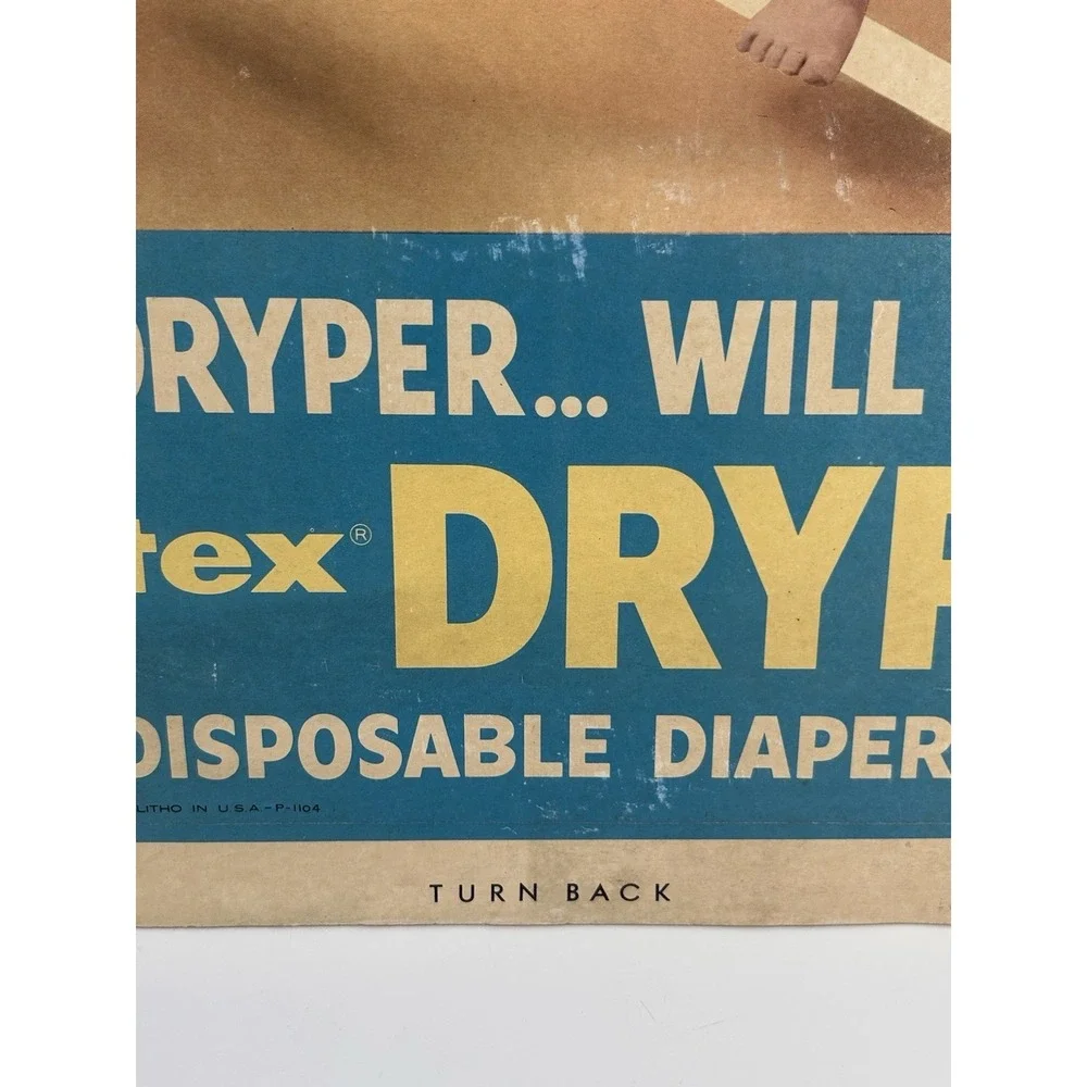 Vintage 1950s Playtex Dryper Store Display Advertisement Stand Up Ephemera
